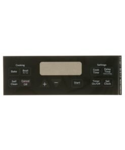 GE RANGE CLOCK PLATE - BLACK - WB07X20137
