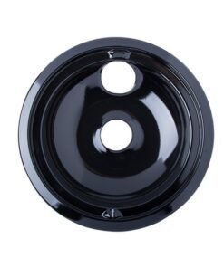 GE RANGE STOVE COOK TOP 8" DRIP BOWL BLACK PORCELAIN REAR BUBBLE - WB31M19