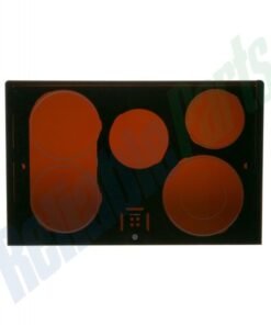 GE GLASS MAINTOP ASSEMBLY, BLACK - WB62T10533