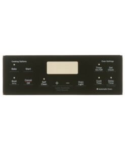 GE RANGE CONTROL PANEL - BLACK - WB07X25197