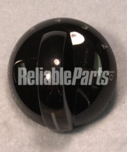 FRIGIDAIRE RANGE TOP BURNER VALVE KNOB, BLACK - 316220009