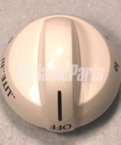 FRIGIDAIRE OVEN RANGE COOK TOP BURNER VALVE KNOB - WHITE - 316220000
