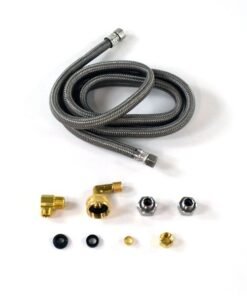 6' METAL BRAIDED DISHWASHER CONNECTION KIT WITH ELBOW FITTING BY GE GENERAL ELECTRIC - WX28X326