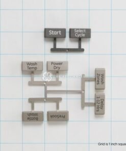 GE APPLIANCES P2 BUTTON ASM KIT - SS - WD35X21800
