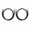 4' WASHER BLACK RUBBER FILL HOSE KIT - 2 PACK BY WHIRLPOOL - 8212546RP